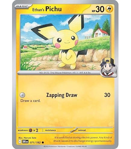 Amazon.com: Pokemon TCG: Mischievous Pichu - Promotional Card